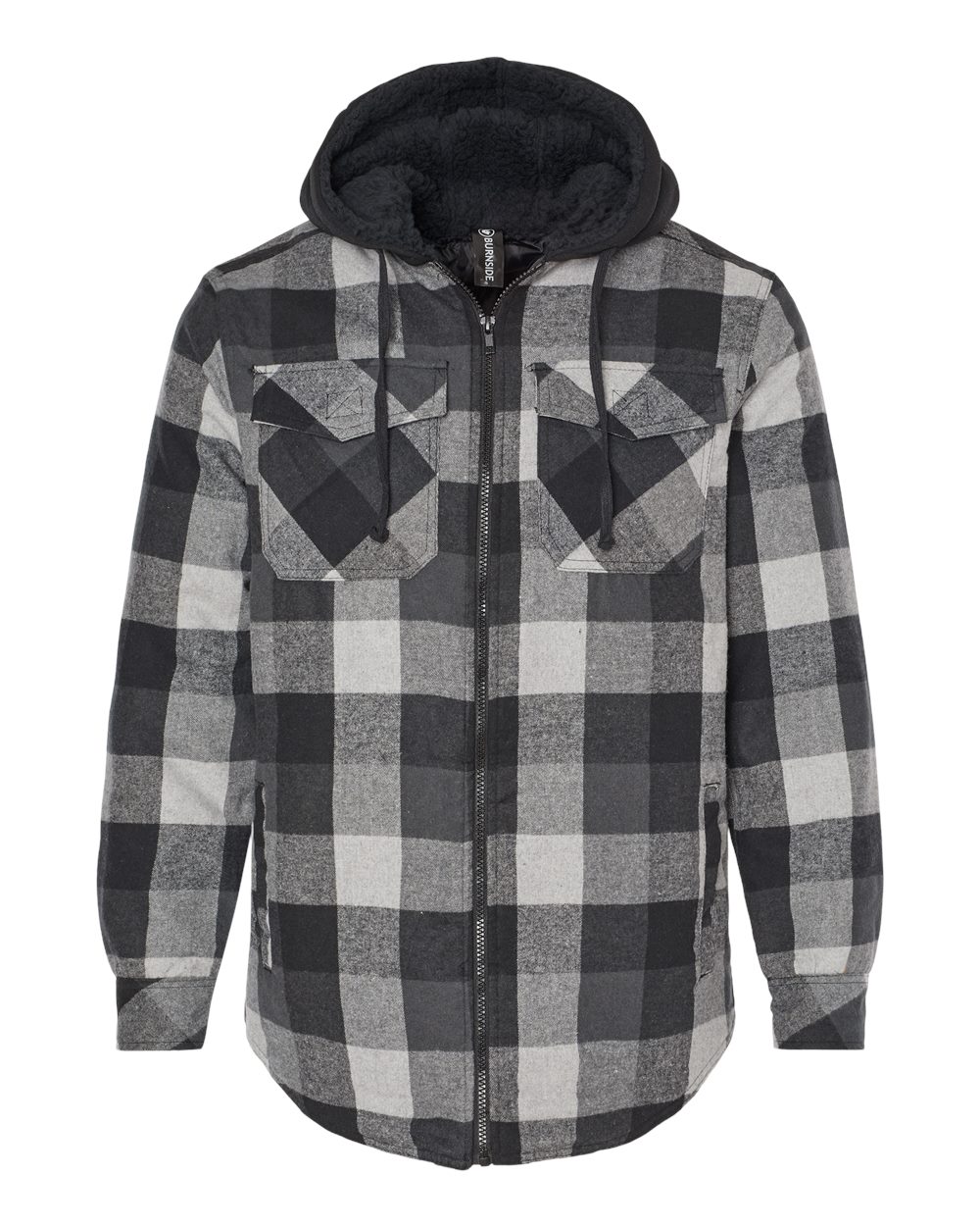 Burnside 8620 - Quilted Flannel Hooded Jacket