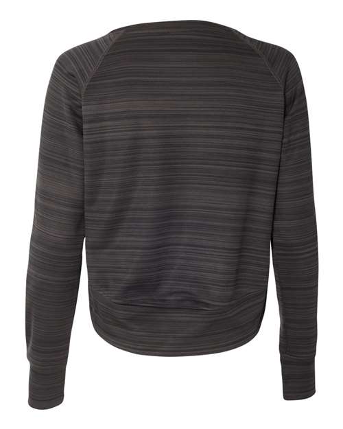 Women's Odyssey Striped Performance Fleece Hi-Low Crewneck Sweatshirt