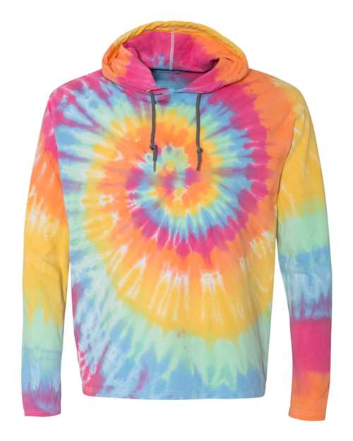 Tie-Dyed Long Sleeve Hooded T-Shirt-Dyenomite