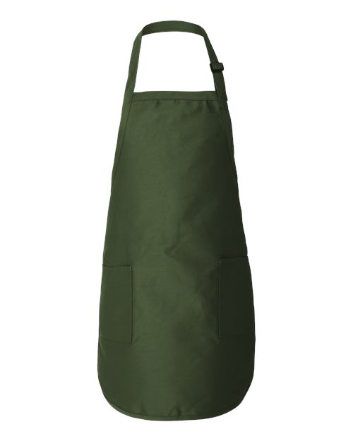 Q-Tees Full-Length Apron with Pockets Q4350