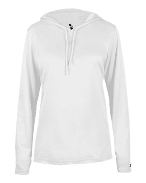 Women&#8216;s B-Core Long Sleeve Hooded T-Shirt-Badger