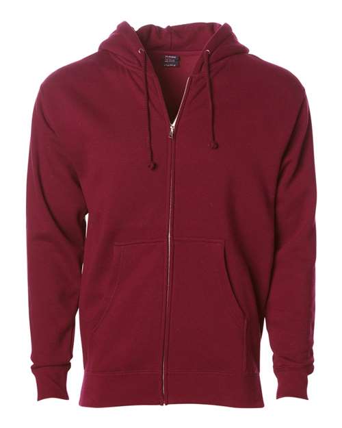 Heavyweight Full-Zip Hooded Sweatshirt-Independent Trading Co&#46;