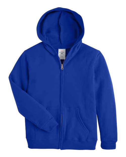 Hanes Youth EcoSmartR Full-Zip Hooded Sweatshirt P480