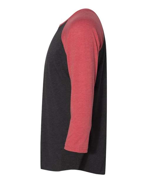 Unisex Triblend Three-Quarter Raglan T-Shirt – Detail
