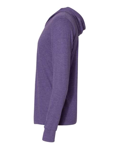 Unisex Triblend Hooded Long Sleeve Pullover T-Shirt – Detail