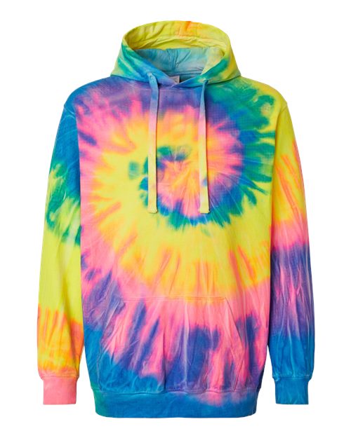 Multi&#45;Color Spiral Tie&#45;Dyed Hooded Sweatshirt-Dyenomite