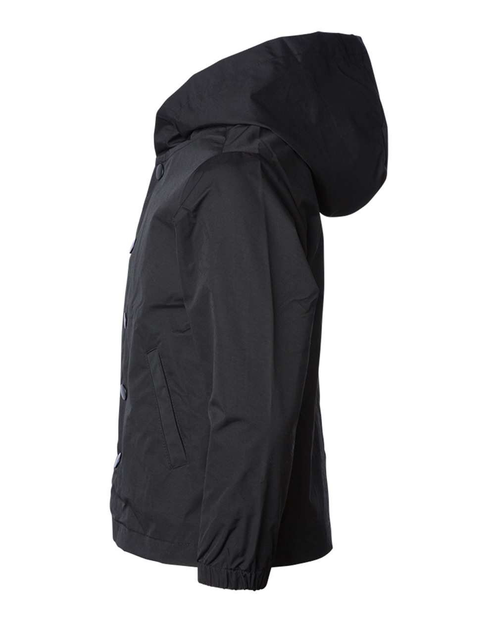 Independent Trading Co. EXP95NB Water-Resistant Hooded Windbreaker - Black - L