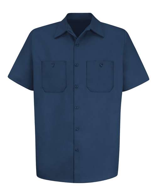 Cotton Short Sleeve Uniform Shirt - Tall Sizes-Red Kap