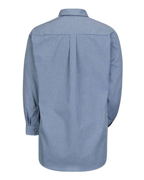 Men's Mini-Plaid Uniform Long Sleeve Shirt