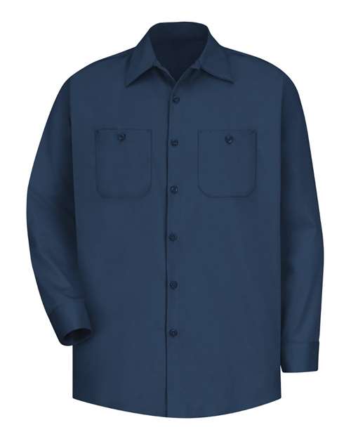 Cotton Long Sleeve Uniform Shirt &#45; Tall Sizes-Red Kap