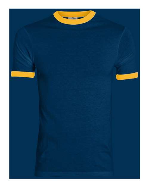 50 50 Ringer T Shirt-Augusta Sportswear