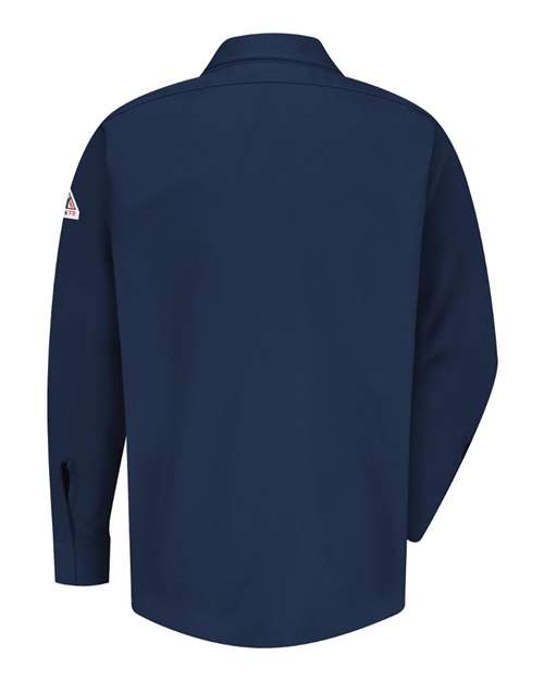 Men's Concealed-Gripper Pocketless Work Shirt