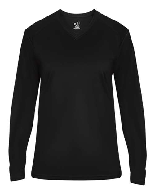 Badger Women's Ultimate SoftLock V-Neck Long Sleeve T-Shirt 4064