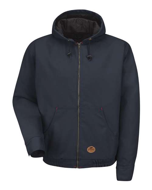 Men's Blended Duck Zip-Front Hooded Jacket