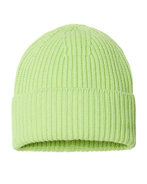 Atlantis Headwear Sustainable Chunky Rib Cuffed Beanie OAK