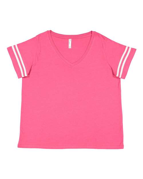 Women's Curvy Collection Vintage Football T-Shirt