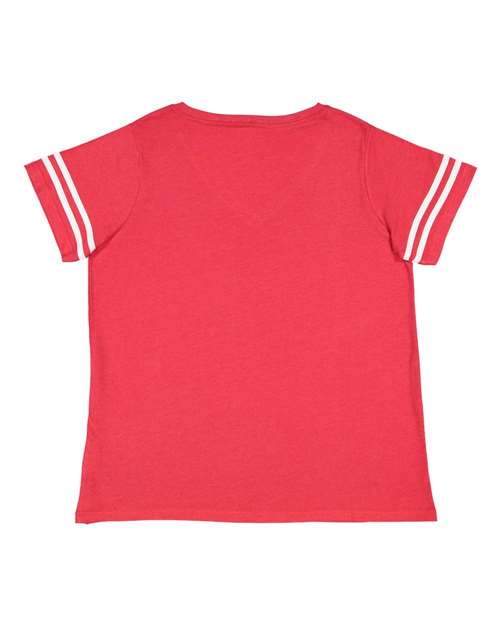 Women's Curvy Collection Vintage Football T-Shirt