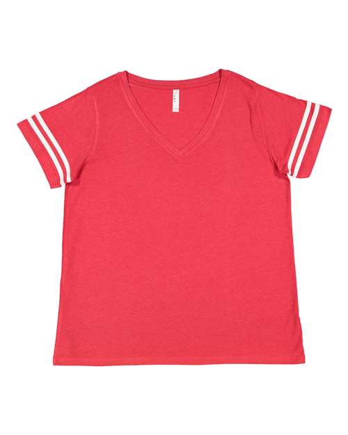 Women's Curvy Collection Vintage Football T-Shirt