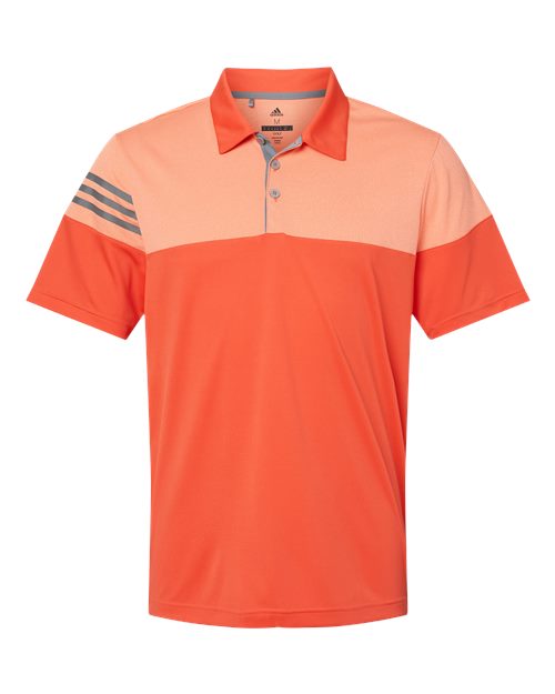 Adidas Men's Heathered 3-Stripes Colorblocked Polo A213
