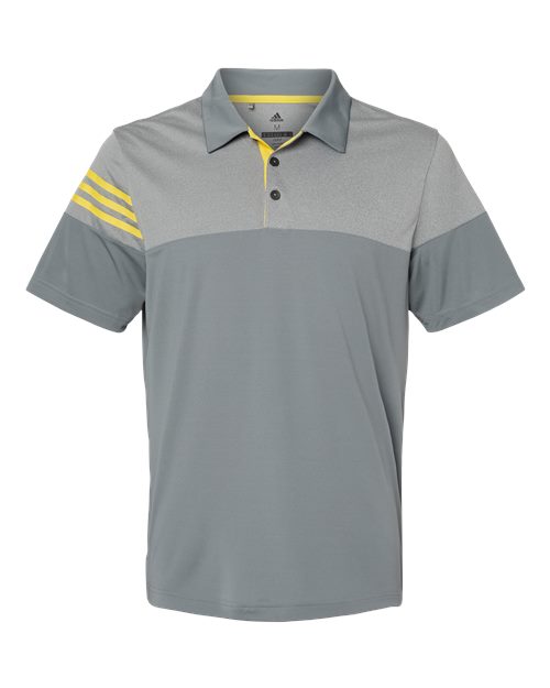 Heathered 3&#45;Stripes Colorblocked Polo-Adidas