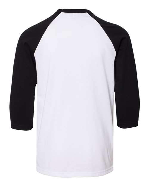 Youth Three-Quarter Sleeve Baseball Tee – Back