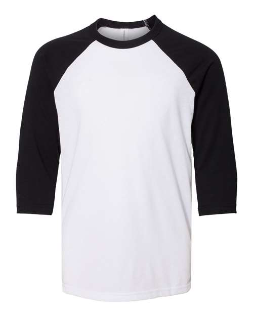 Youth Three-Quarter Sleeve Baseball Tee – Front
