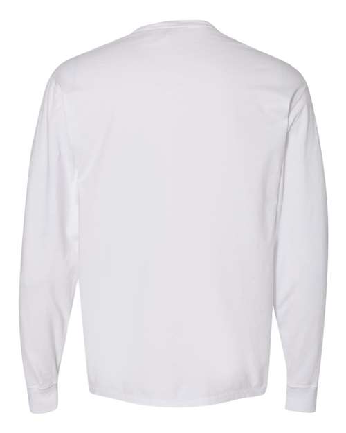 Unisex Garment-Dyed Long Sleeve T-Shirt With a Pocket