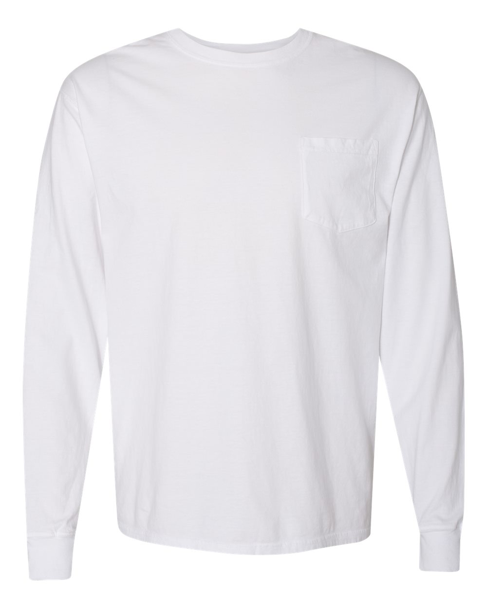 Garment Dyed Long Sleeve T-Shirt With a Pocket-ComfortWash by Hanes