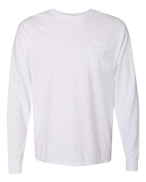 Garment&#45;Dyed Long Sleeve T&#45;Shirt With a Pocket-ComfortWash by Hanes