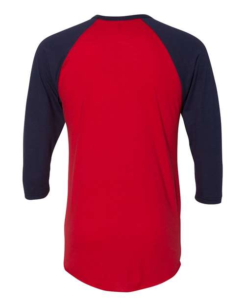 Unisex 50/50 Raglan Three-Quarter Sleeve Tee