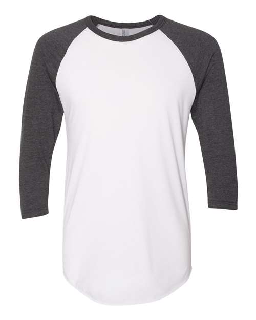 Unisex 50/50 Raglan Three-Quarter Sleeve Tee-American Apparel