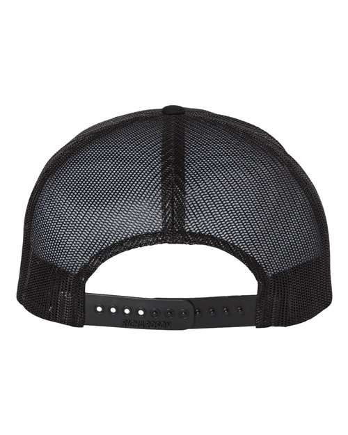 Wool Blend Flat Bill Trucker Cap – Back