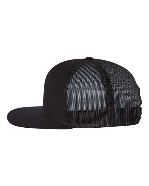 Wool Blend Flat Bill Trucker Cap – Detail