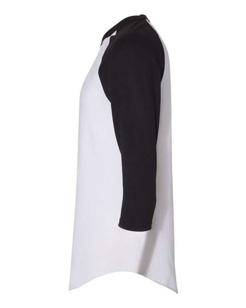 Unisex Three-Quarter Raglan Sleeve Baseball Jersey T-Shirt – Detail