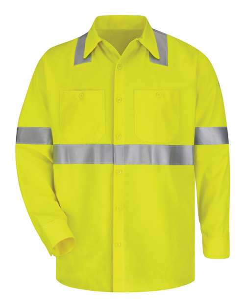 High Visibility Long Sleeve Work Shirt - Tall Sizes-Bulwark