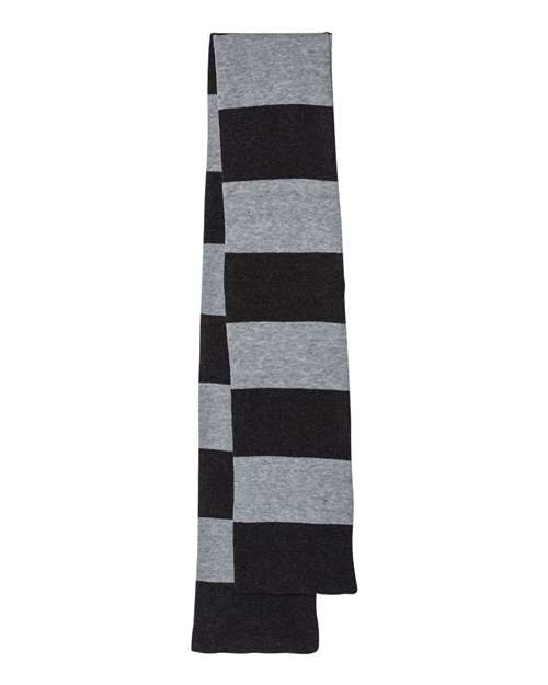 Rugby-Striped Knit Scarf – Back