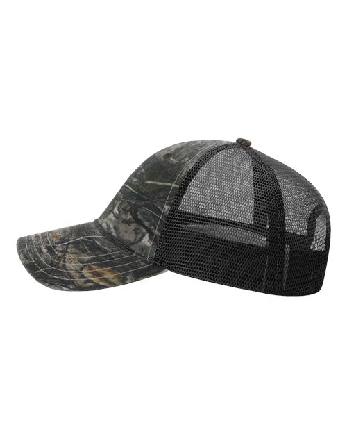 Garment Washed Printed Trucker Cap