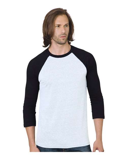Triblend Three-Quarter Sleeve Raglan T-Shirt-Bayside