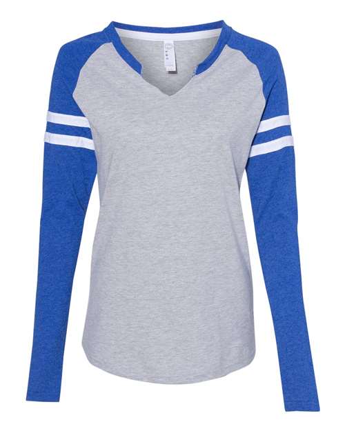 Women&#39;s Fine Jersey Mash Up Long Sleeve T&#45;Shirt-LAT