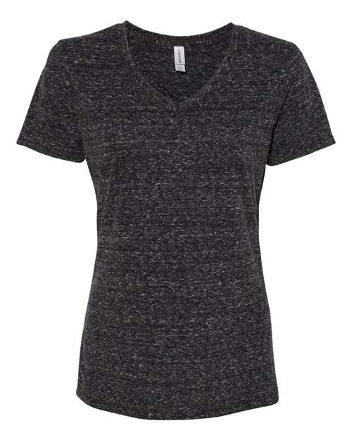 JERZEES Women's Snow Heather Jersey V-Neck T-Shirt 88WVR