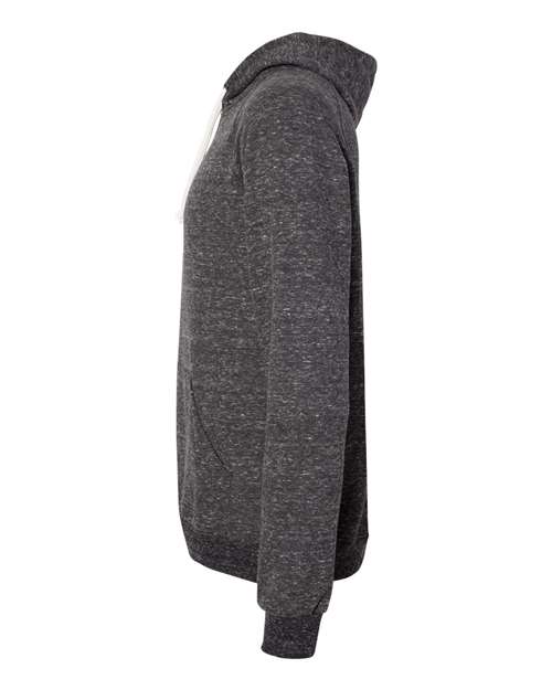 Unisex Snow Heather French Terry Raglan Hooded Sweatshirt – Detail