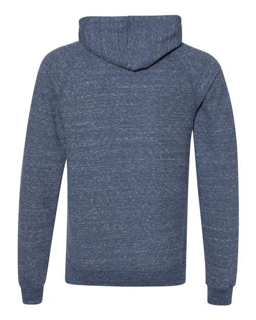 Unisex Snow Heather French Terry Raglan Hooded Sweatshirt