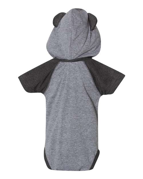 Infant Fine Jersey Raglan Bodysuit with Hood & Ears