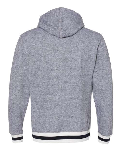 Unisex Peppered Fleece Lapover Hooded Sweatshirt