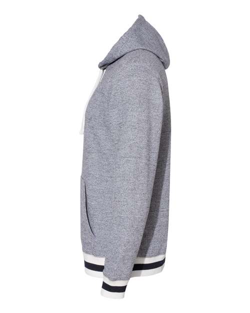 Unisex Peppered Fleece Lapover Hooded Sweatshirt