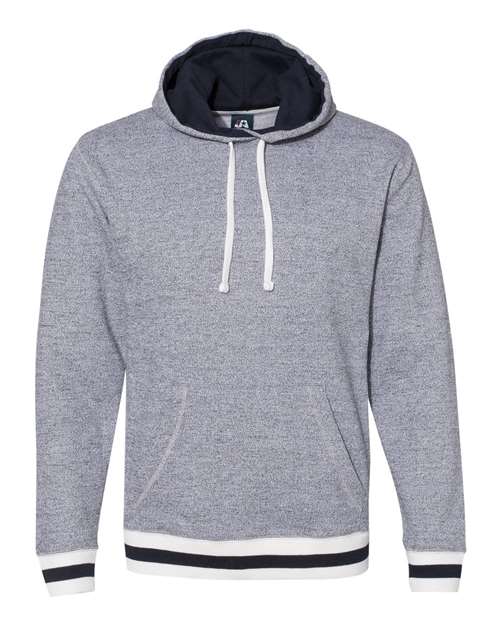 Unisex Peppered Fleece Lapover Hooded Sweatshirt