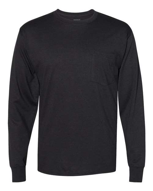 Unisex Workwear Long Sleeve Pocket T-Shirt – Front
