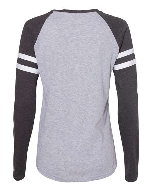 Women's Fine Jersey Mash Up Long Sleeve T-Shirt – Back