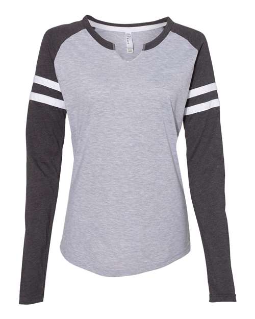 Women's Fine Jersey Mash Up Long Sleeve T-Shirt – Front