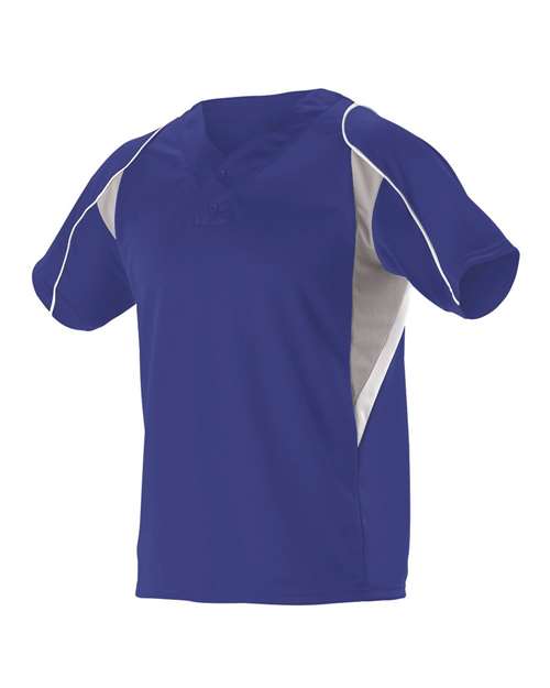 Youth Two Button Henley Baseball Jersey